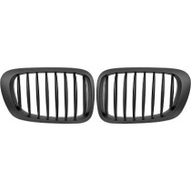 BMW 3-Serie E46 Coupé/Cab 99-02 Enkelribbad Mattsvart Sportgrill DIEDERICHS